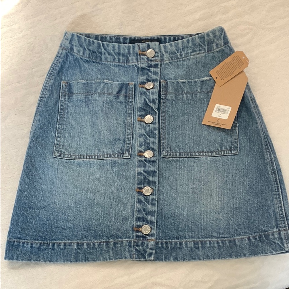 Lucky Brand Button Front Mini Skirt Casual NWTs sz 25
